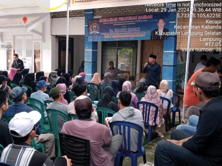 Halim Nasai menyapa konstituennya dalam bentuk kegiatan sosialisasi perda