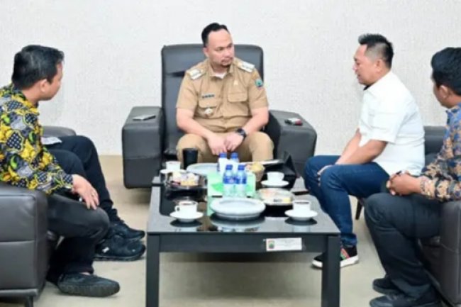 Plt Bupati Pandu Kesuma Dewangsa Terima Audiensi BPC HIPMI Lampung Selatan