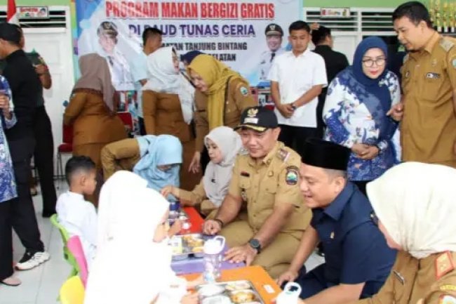 Wakil Bupati Lampung Selatan Launching MBG di Kecamatan Tanjung Bintang