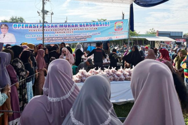 Pasar Murah Pemkab Lampung Selatan Berlanjut di Kecamatan Way Panji