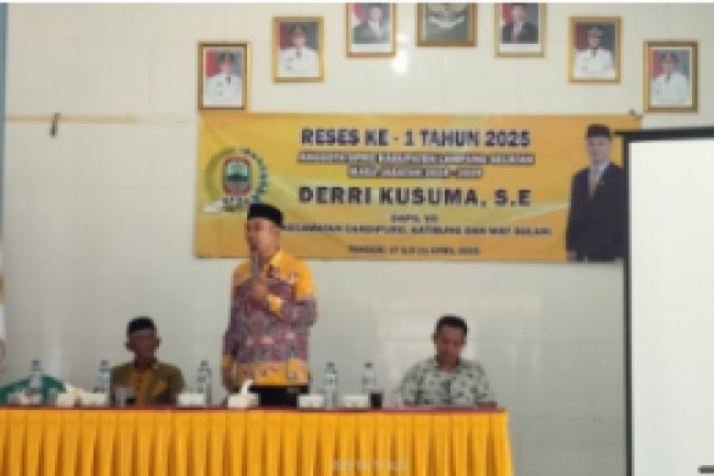 Anggota DPRD Lamsel ,Derri Gelar Reses  di Kecamatan Candipuro