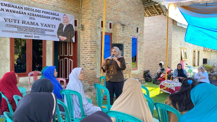 Yuti Rama Yanti Gelar Sosialisasi Ideologi Pancasila dan Wawasan Kebangsaan di Desa Sukaraja