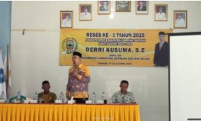 Anggota DPRD Lamsel ,Derri Gelar Reses  di Kecamatan Candipuro
