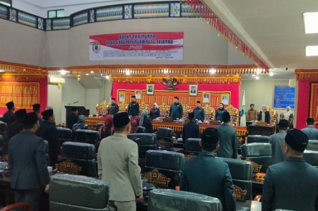 DPRD Lampung Selatan Rapat Paripurna Pengambilan Keputusan Ranperda RPJMD 2025-2029