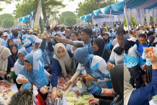 Pulang Lari Dapat Medali dan Sayur Gratis! Ribuan Peserta Fun Run Lamsel Fest 2025 Semringah